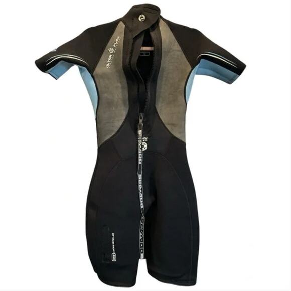 BRP Sea Doo Short Wetsuit Women's Size 9/10 Rear Zip Ultra Flex Stretch Material - Picture 3 of 8